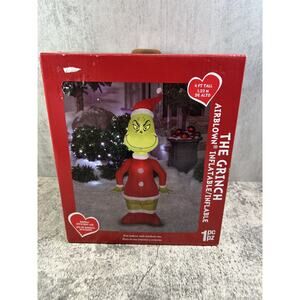 The Grinch Airblown Inflatable Christmas Yard Decoration LED Lights Up 4 FT Tall